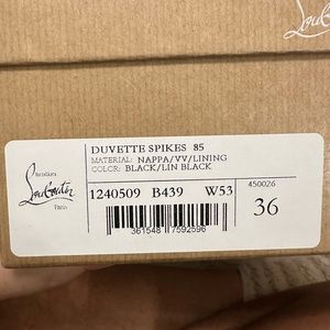 Authentic Christian Louboutin Duvette Spike Heels